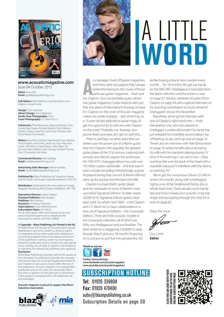 Acoustic Preview Pages