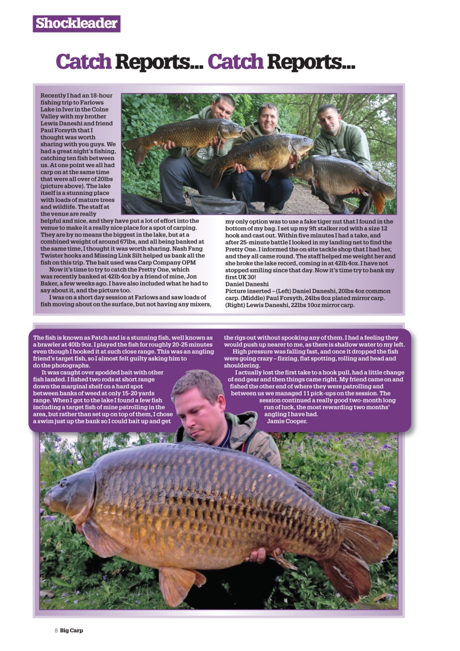 Big Carp Magazine Preview Pages