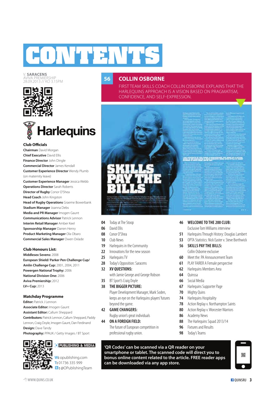 Harlequins Preview Pages
