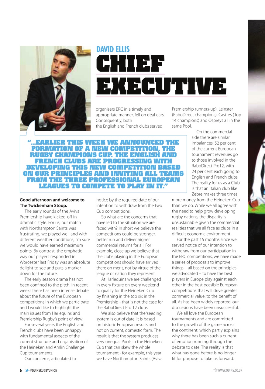 Harlequins Preview Pages