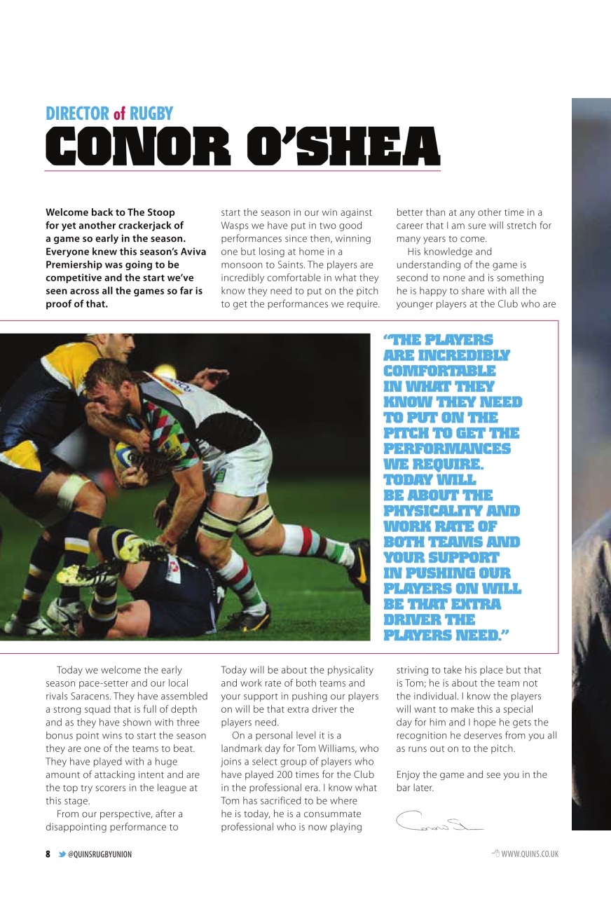 Harlequins Preview Pages