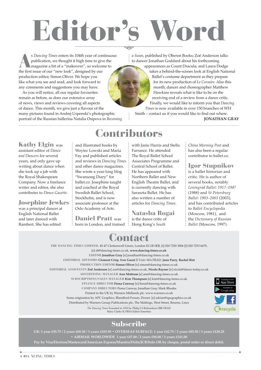 Dancing Times Preview Pages