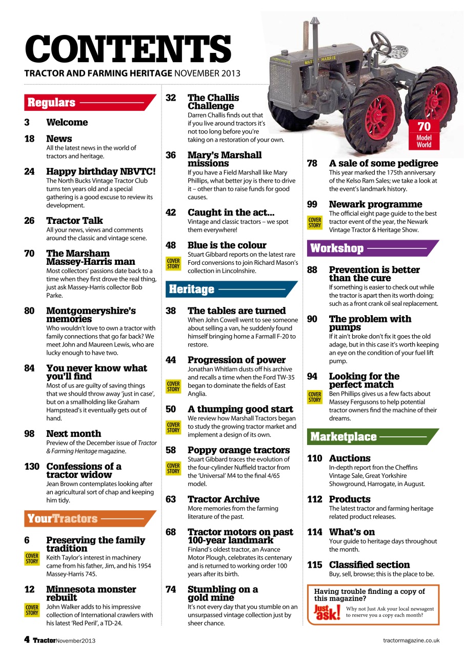 Tractor & Farming Heritage Magazine Preview Pages
