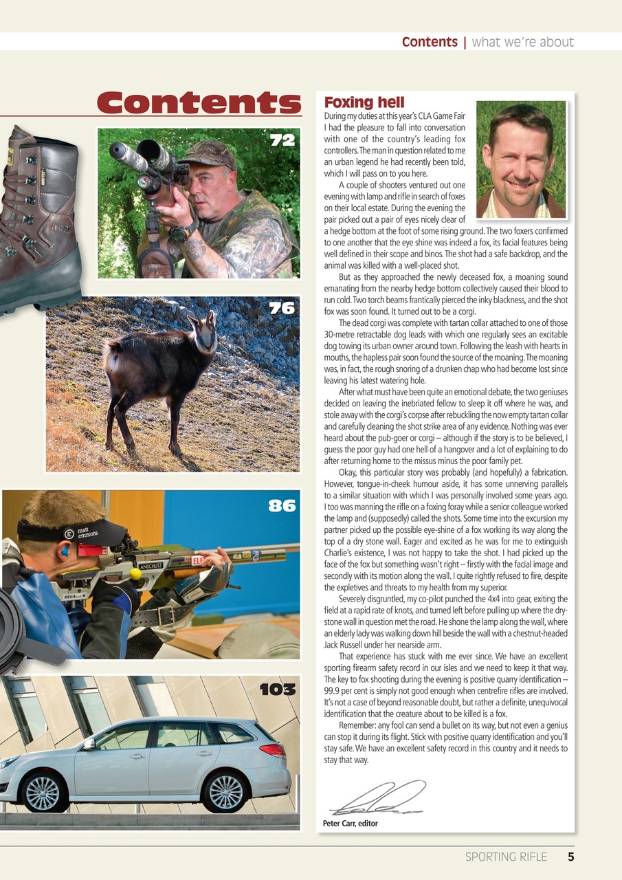 Sporting Rifle Preview Pages