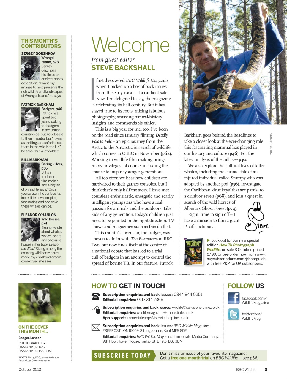 BBC Wildlife Magazine Preview Pages