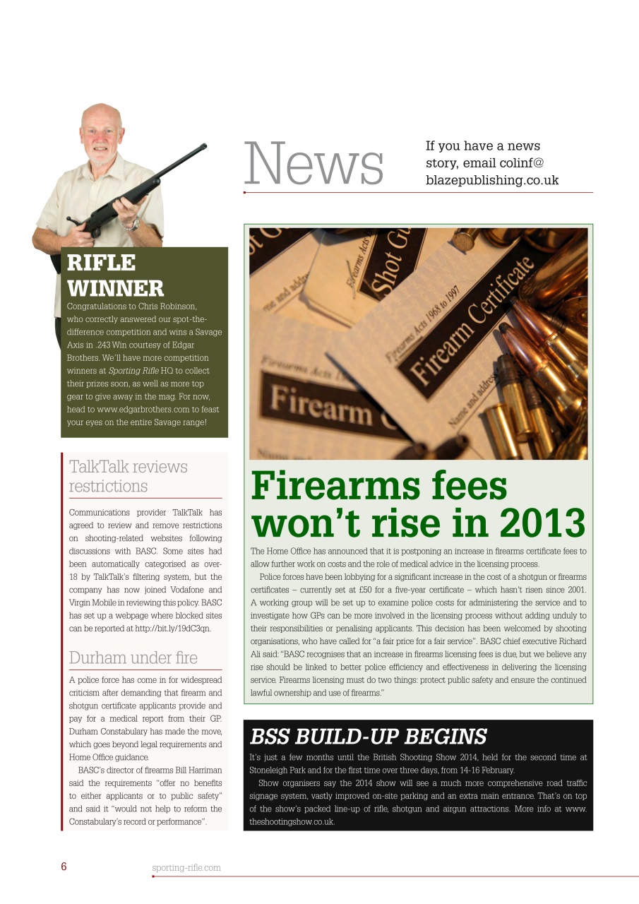 Sporting Rifle Preview Pages