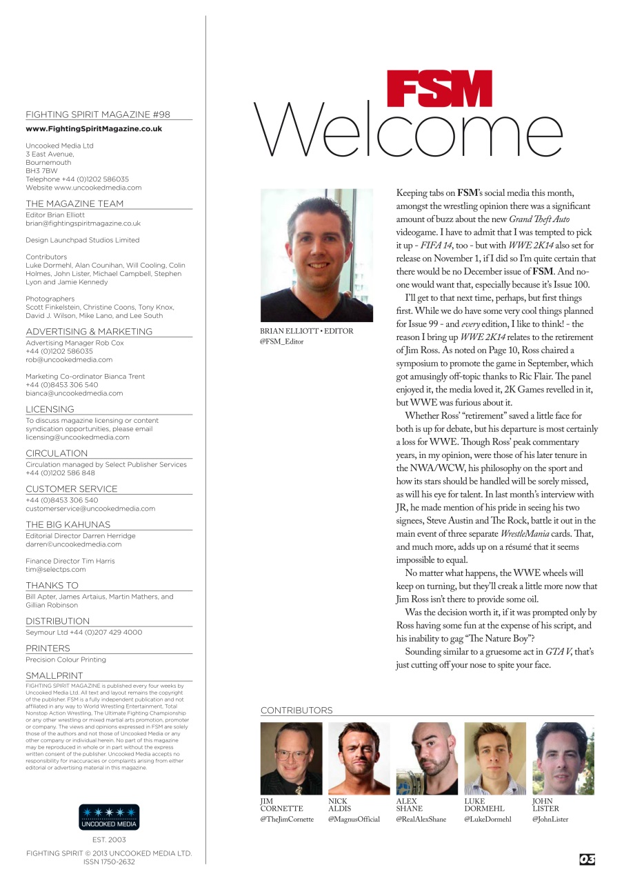 Wrestletalk Magazine Preview Pages