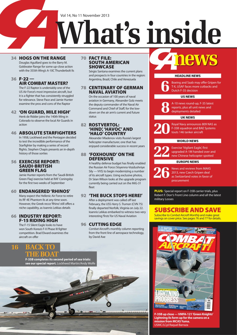 Combat Aircraft Journal Preview Pages