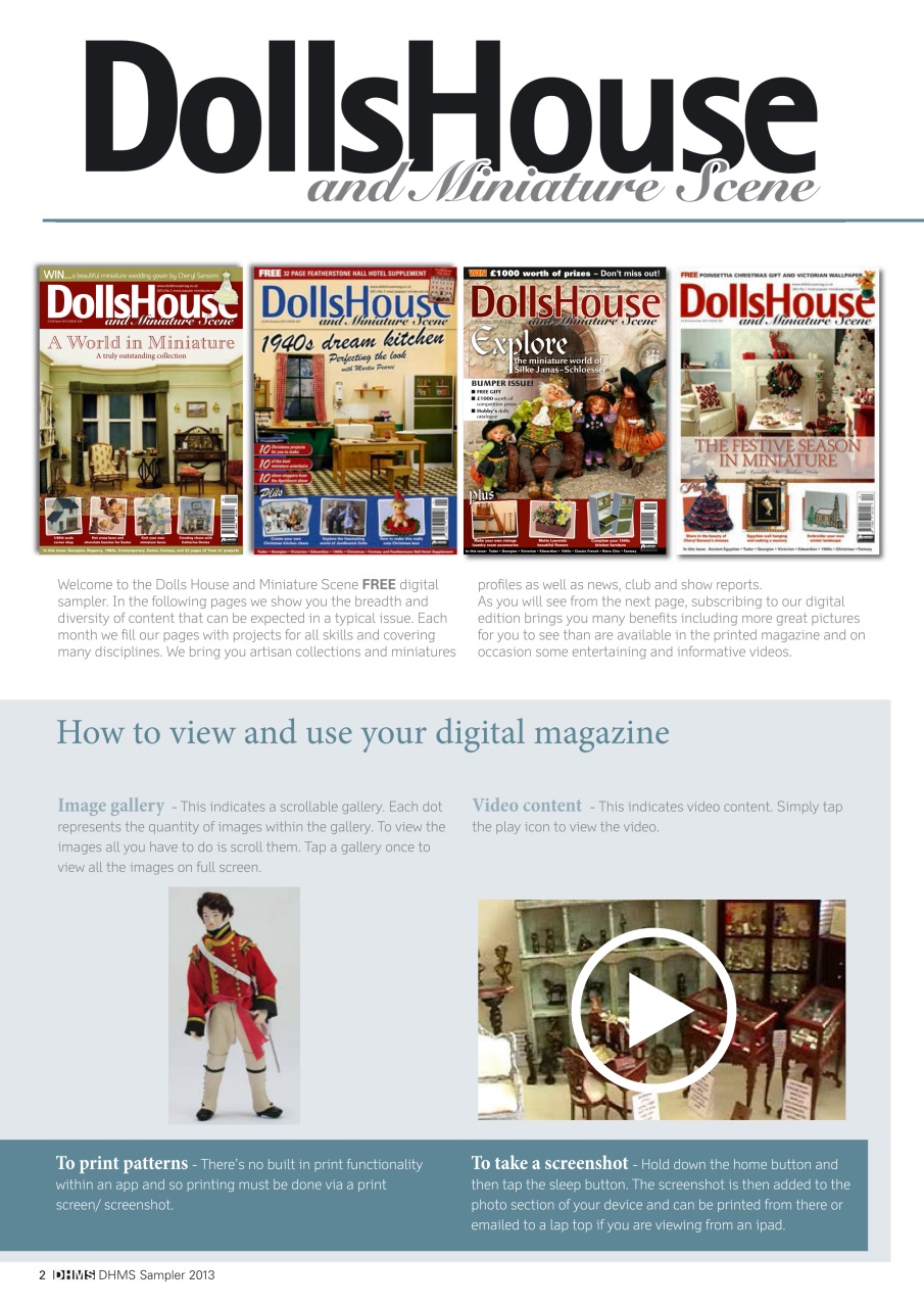 Dolls House and Miniature Scene Preview Pages