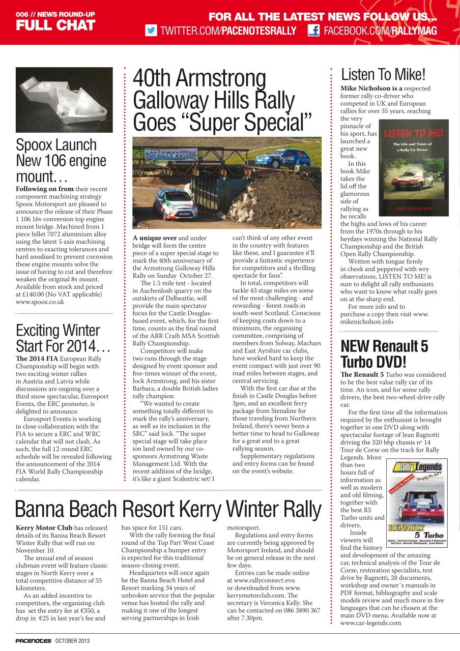 Pacenotes Rally magazine Preview Pages