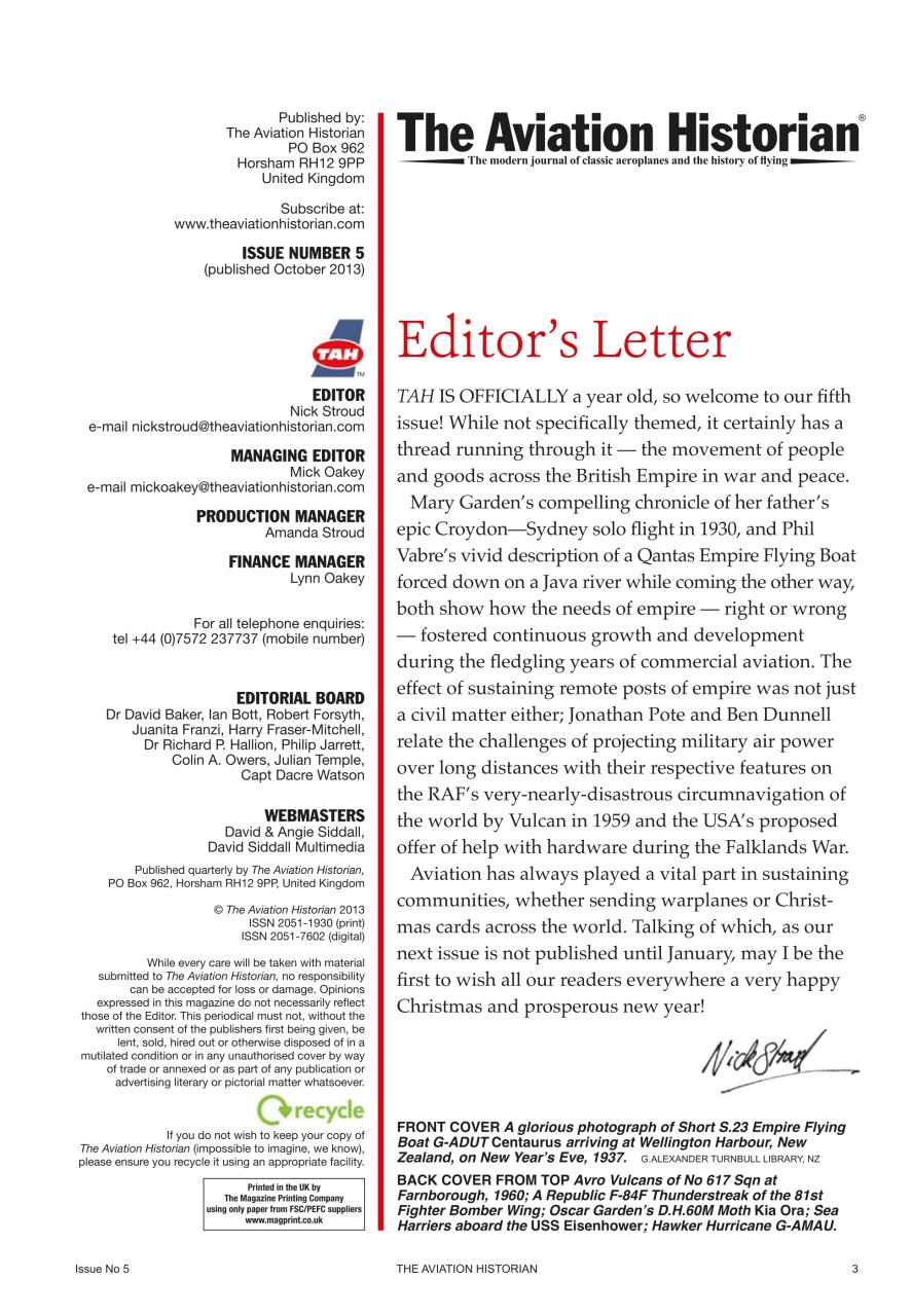 The Aviation Historian Magazine Preview Pages