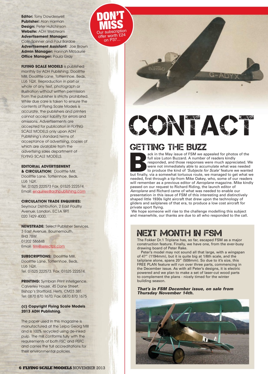 Flying Scale Models Preview Pages