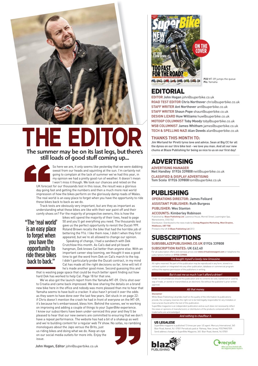 Superbike Magazine Preview Pages