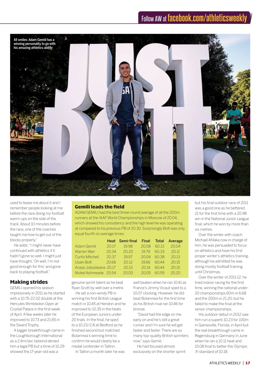 AW – Athletics Weekly Magazine Preview Pages