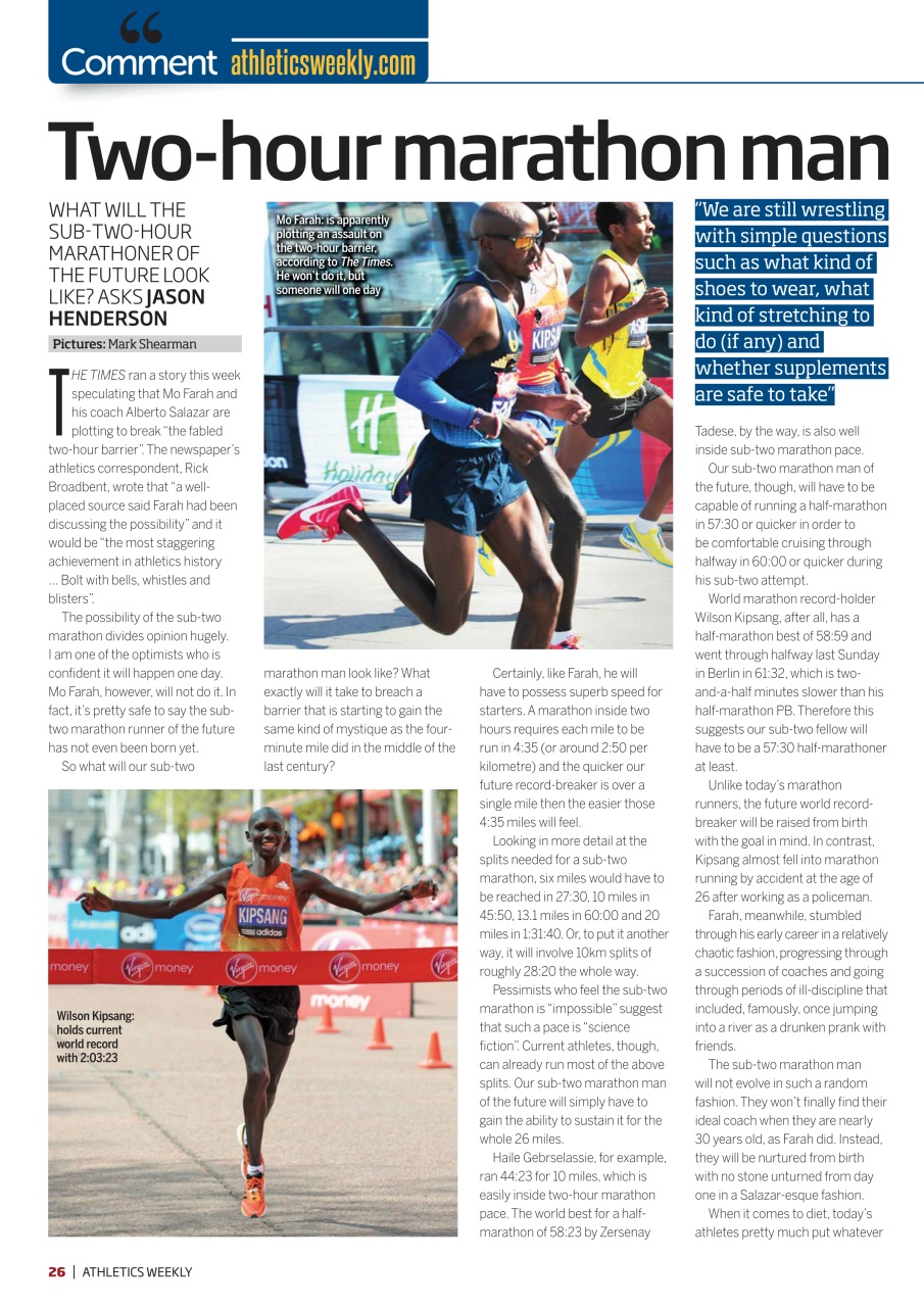 AW – Athletics Weekly Magazine Preview Pages