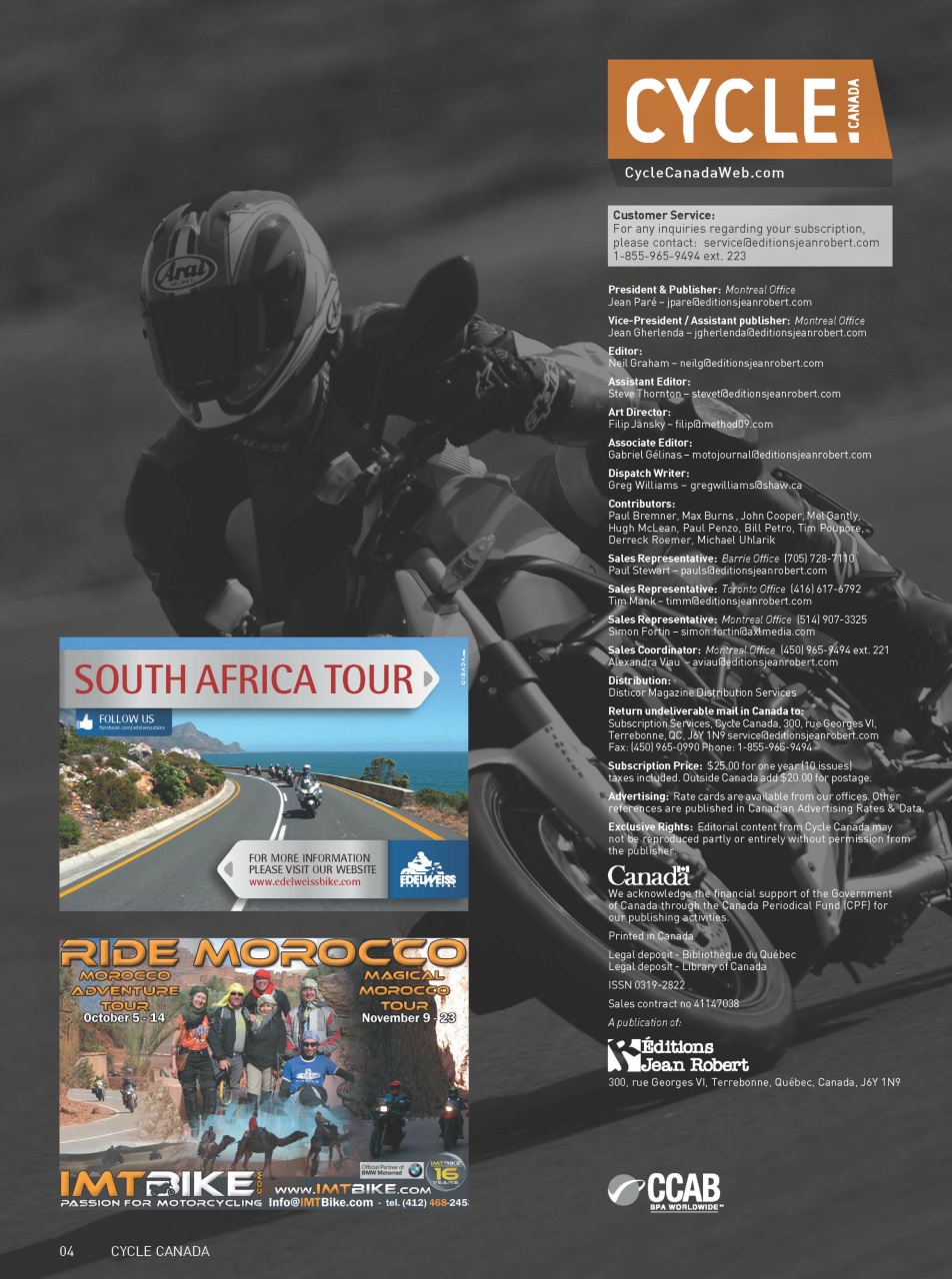 Cycle Canada Preview Pages