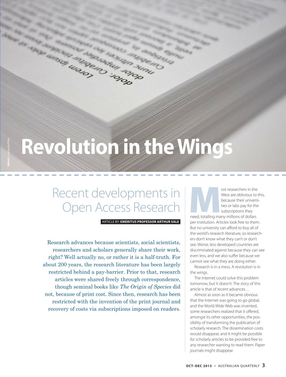 AQ: Australian Quarterly Preview Pages