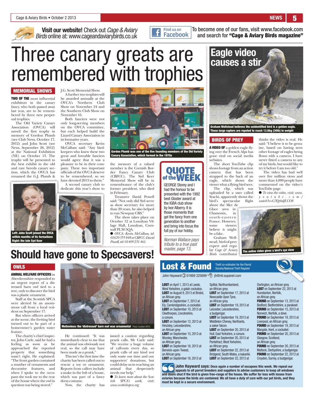 Cage & Aviary Birds Preview Pages