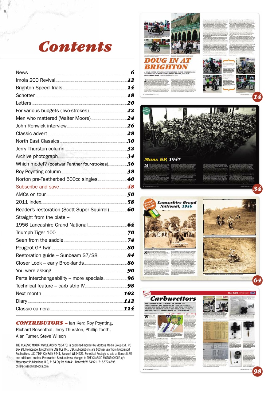 The Classic MotorCycle Preview Pages