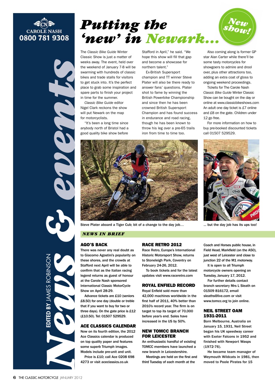 The Classic MotorCycle Preview Pages