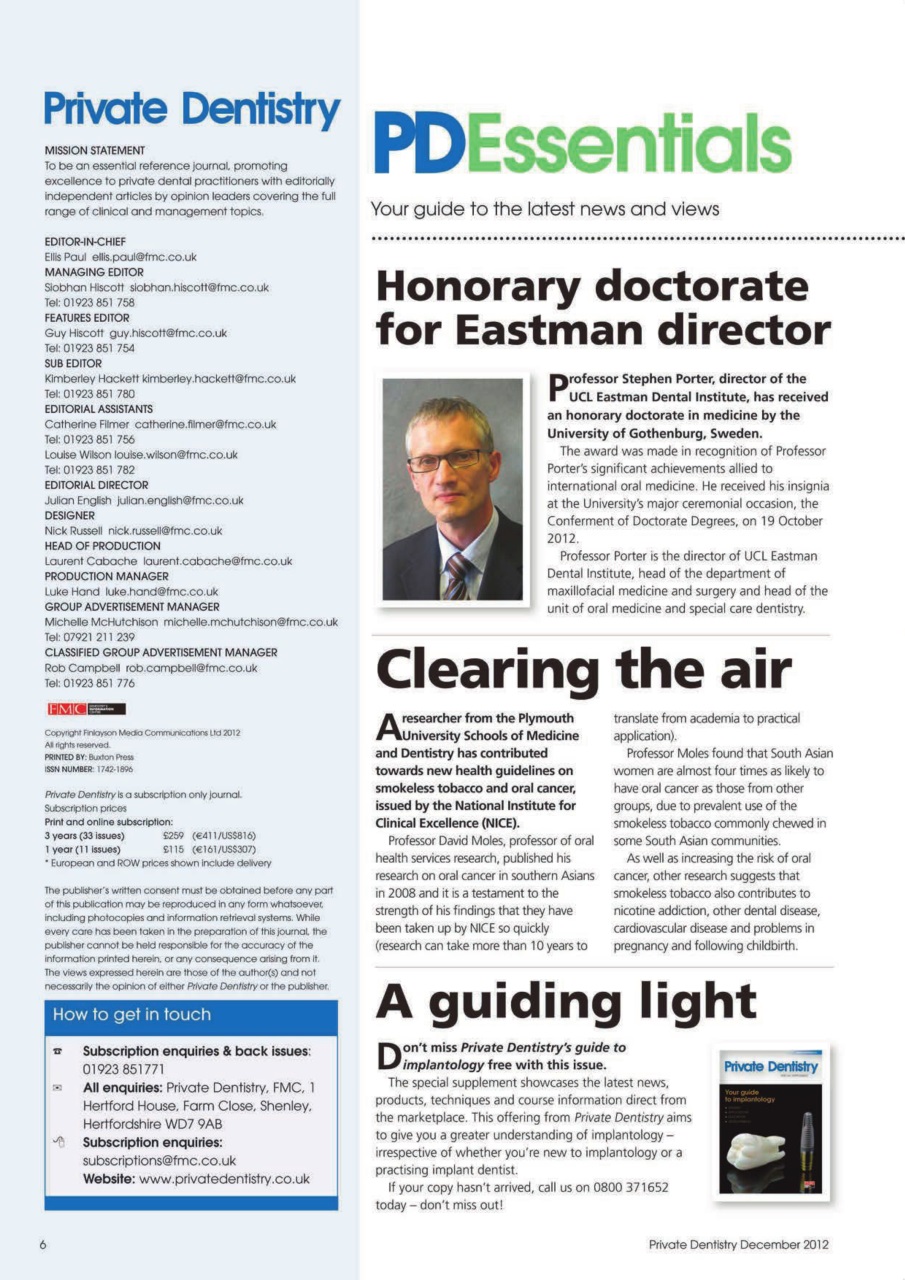 Private Dentistry Preview Pages