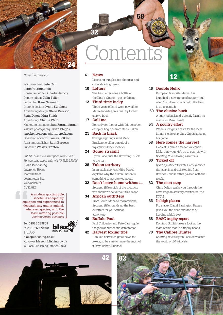 Sporting Rifle Preview Pages