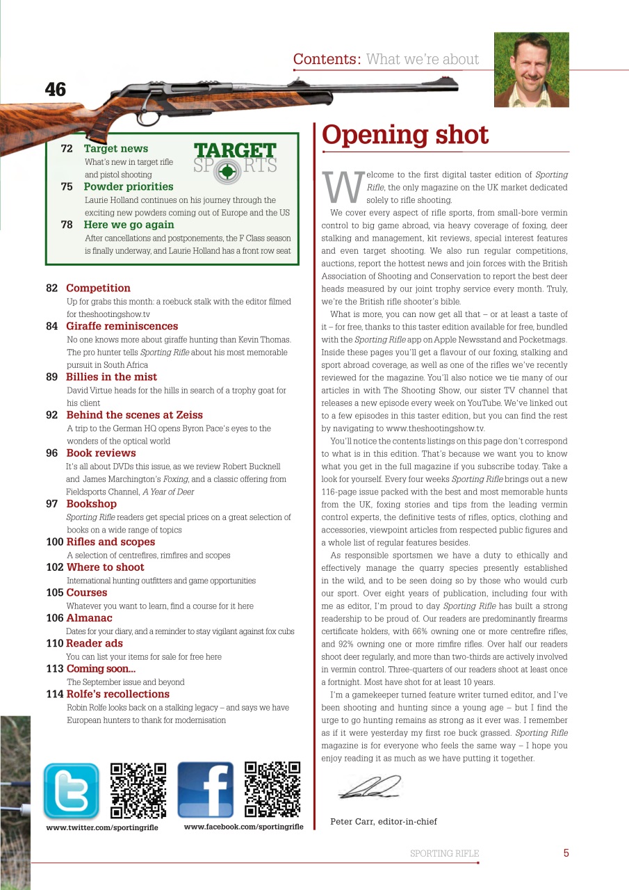 Sporting Rifle Preview Pages