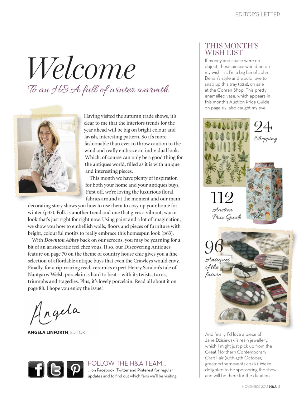 Homes & Antiques Magazine Preview Pages