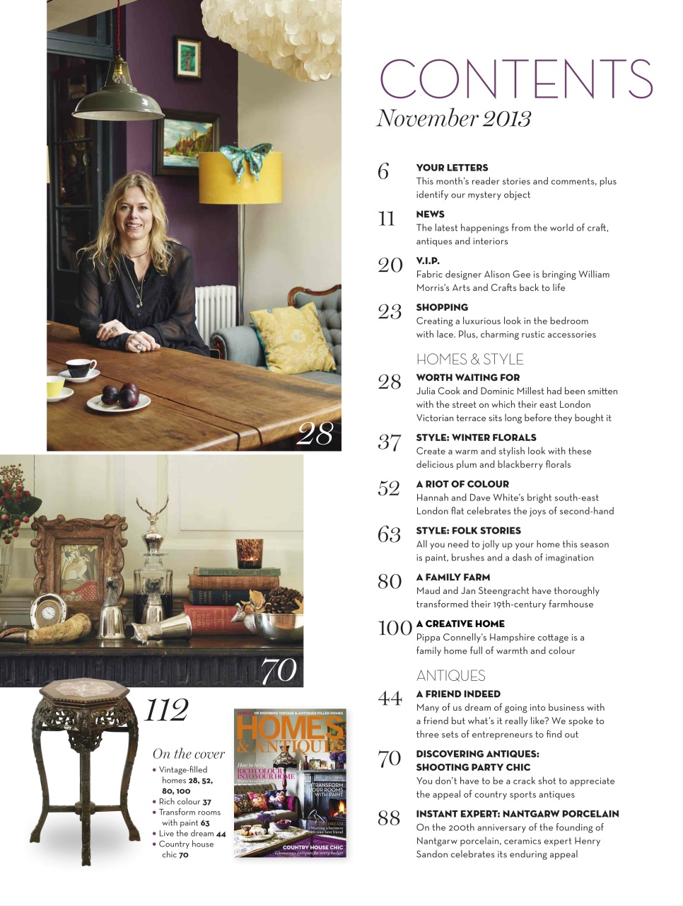 Homes & Antiques Magazine Preview Pages