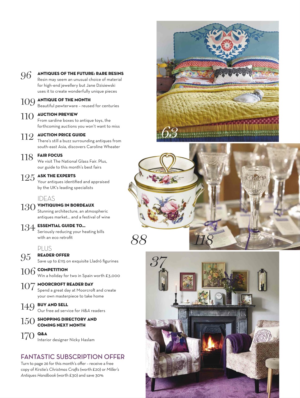 Homes & Antiques Magazine Preview Pages