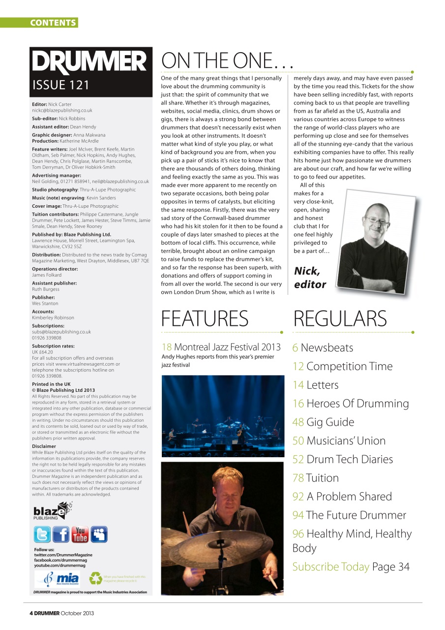iDrum magazine: Never miss a beat Preview Pages