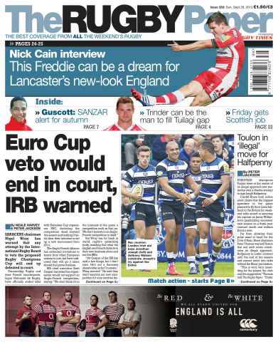 The Rugby Paper issue Sunday 29th September 2013