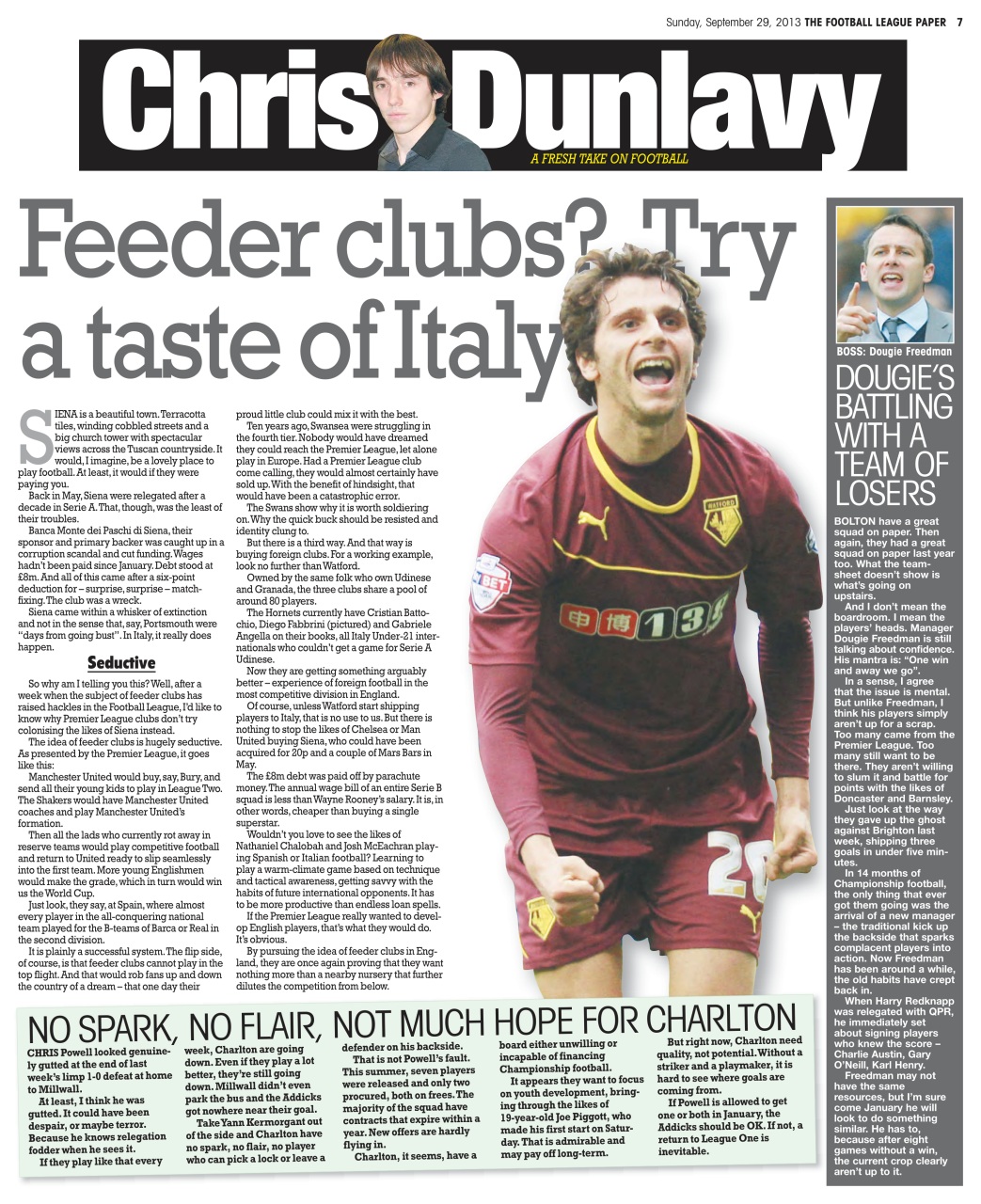 The Football League Paper Preview Pages