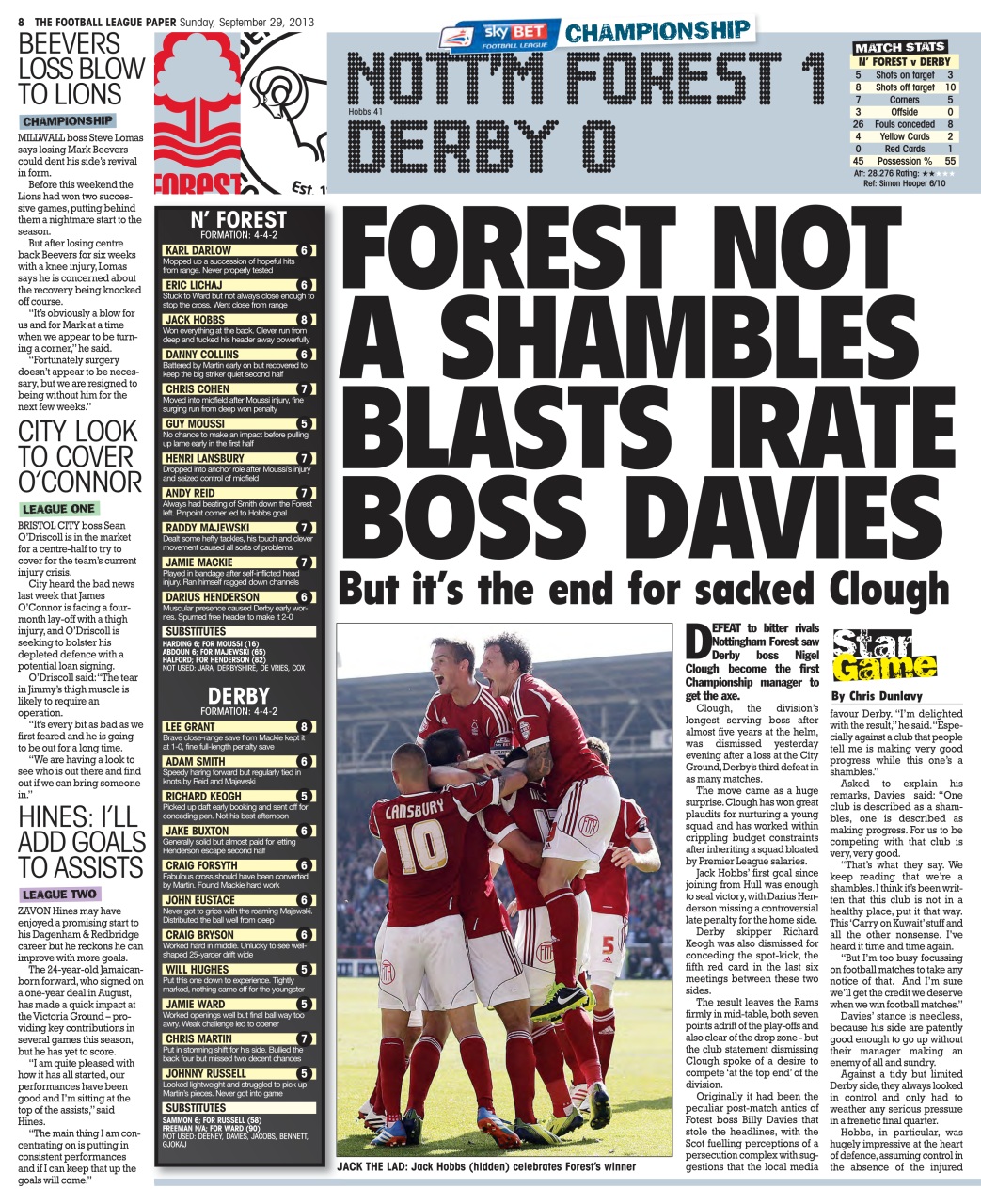 The Football League Paper Preview Pages
