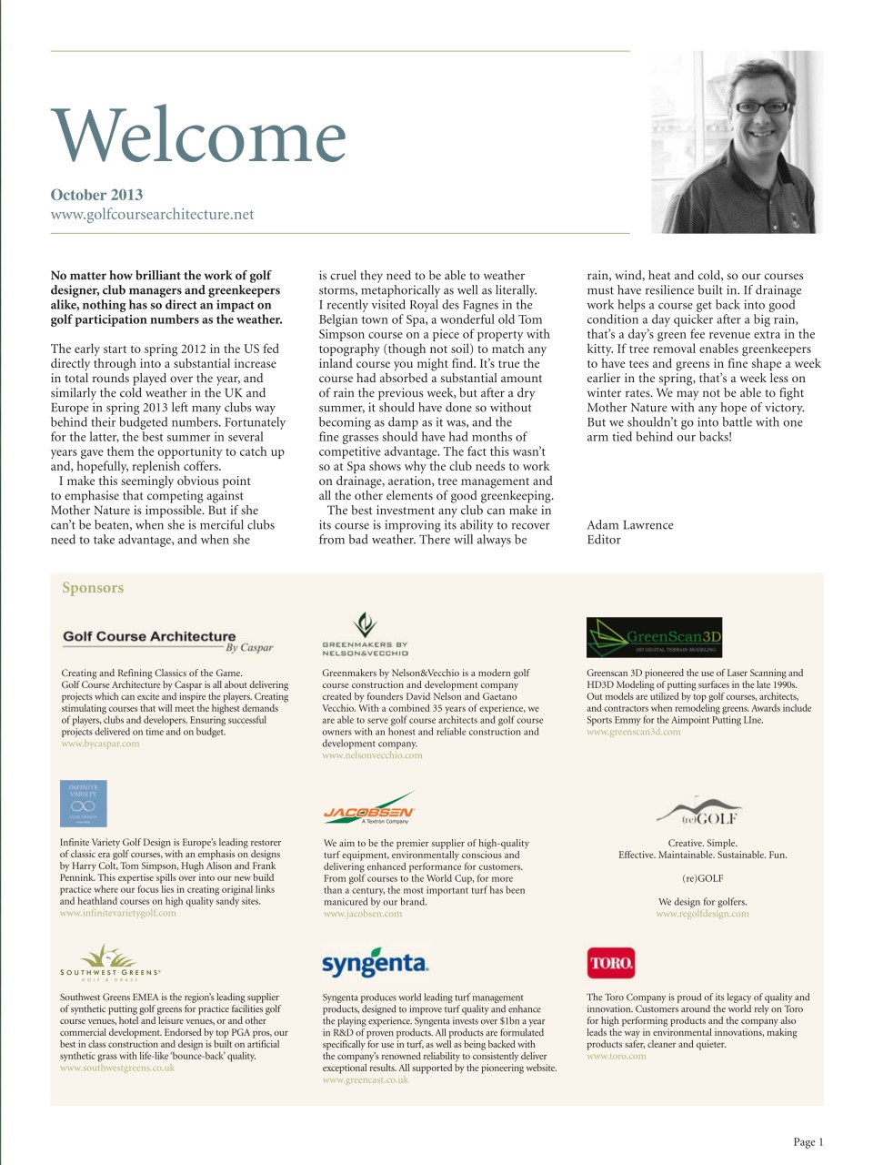 Golf Course Architecture Preview Pages