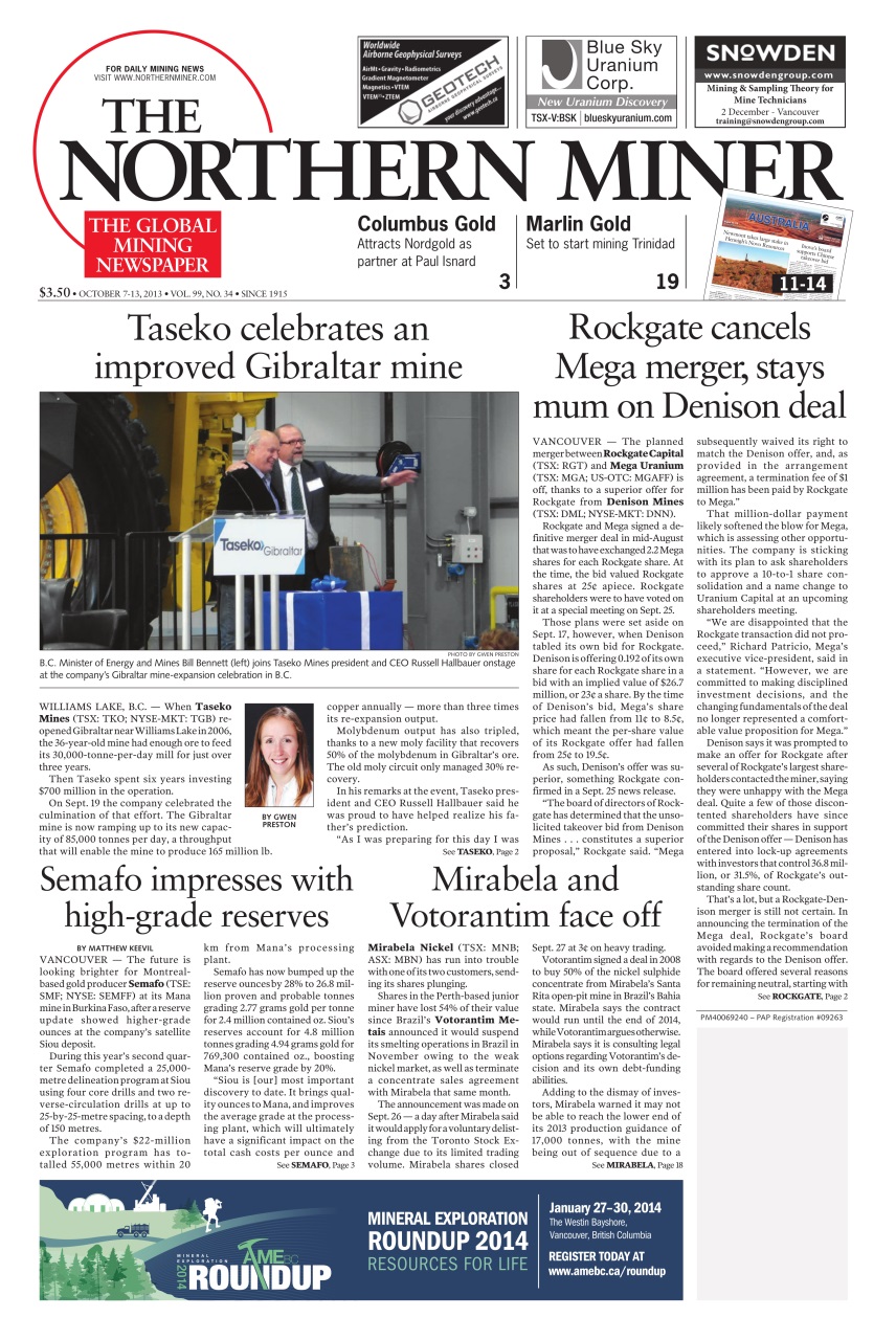 The Northern Miner Preview Pages