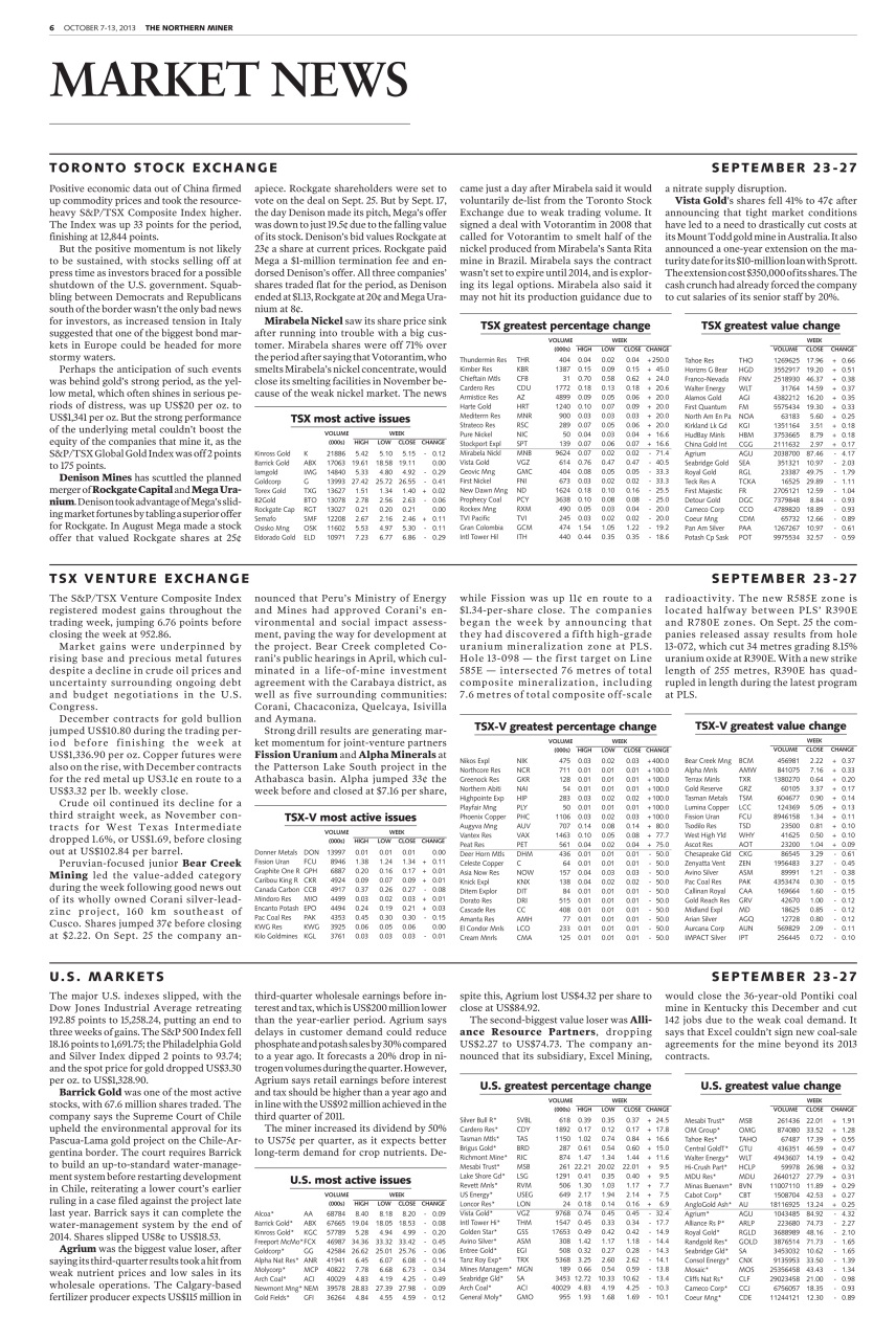 The Northern Miner Preview Pages