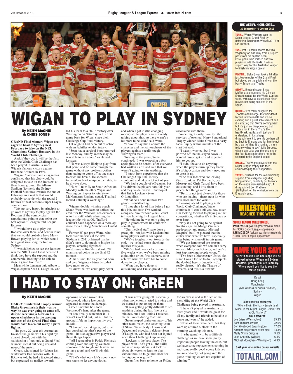 League Express Preview Pages