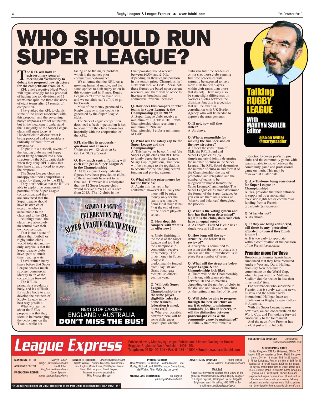 League Express Preview Pages