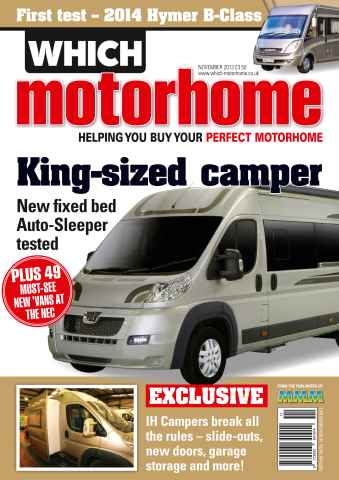 What Motorhome magazine issue King-sized camper: November 2013