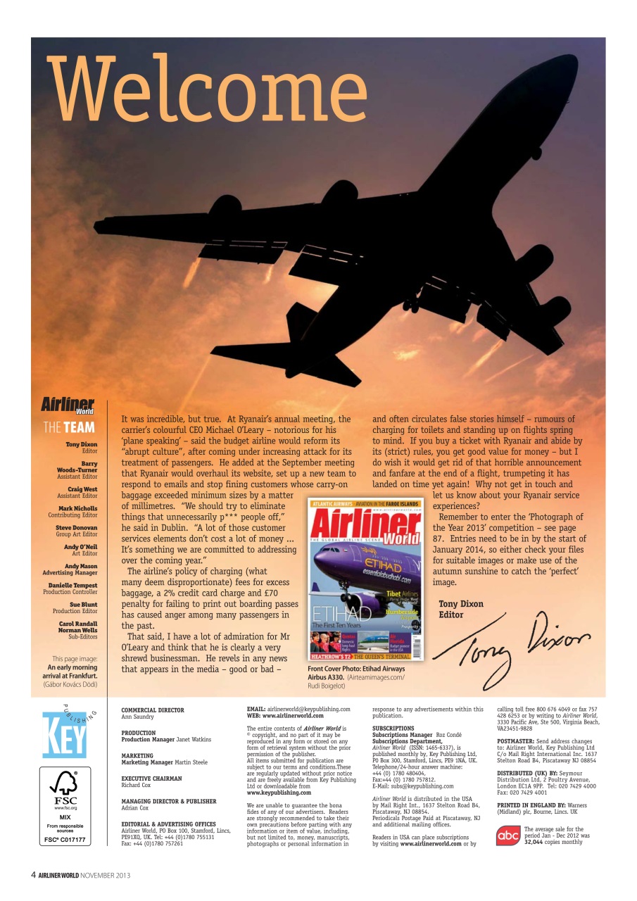 Airliner World Preview Pages