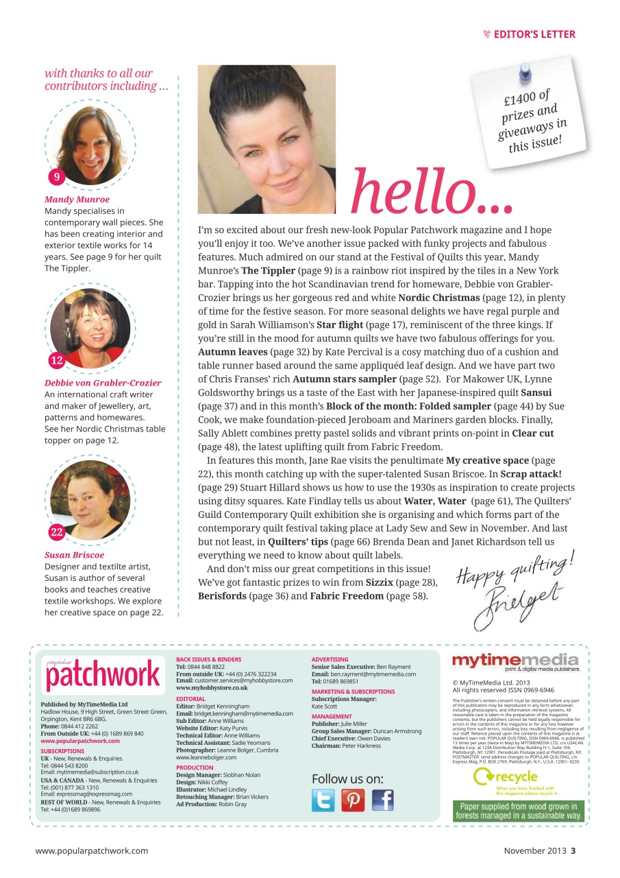 Popular Patchwork Magazine Preview Pages