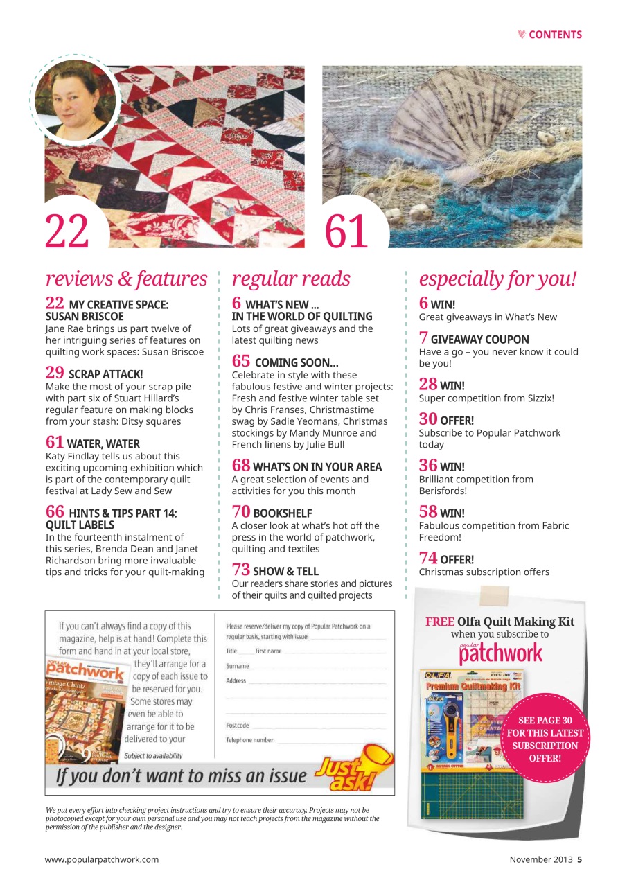 Popular Patchwork Magazine Preview Pages