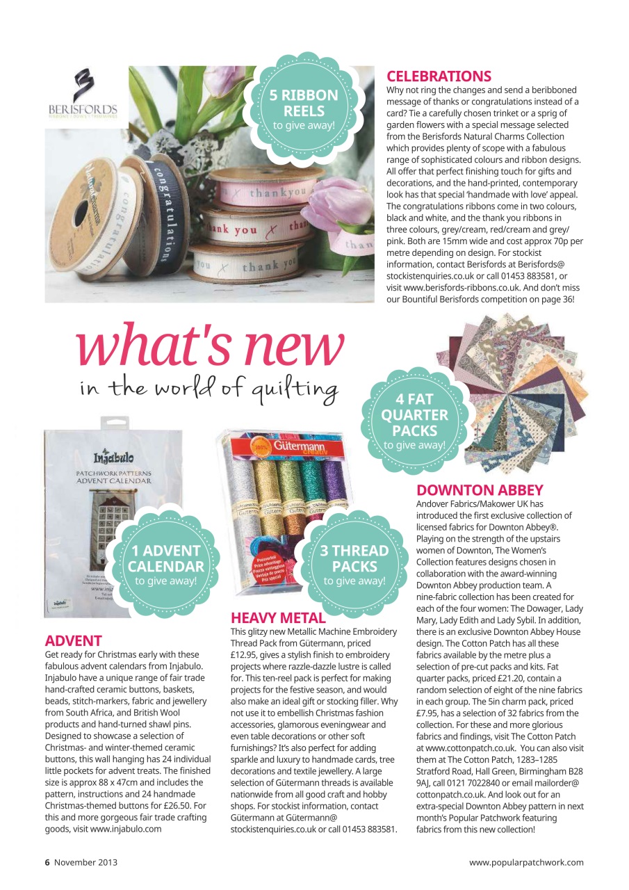 Popular Patchwork Magazine Preview Pages