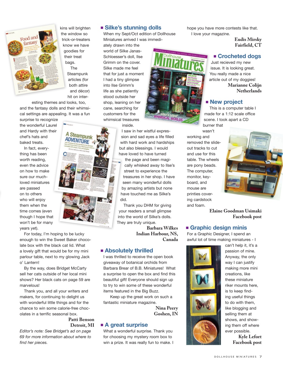 Dollhouse Miniatures Preview Pages