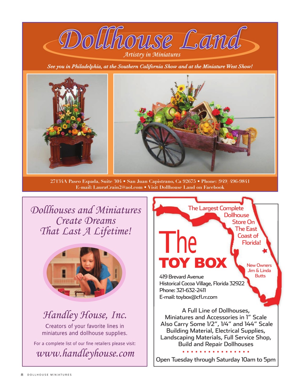 Dollhouse Miniatures Preview Pages