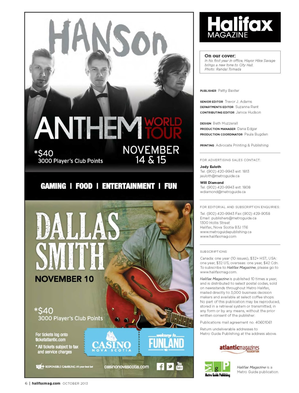 Halifax Magazine Preview Pages