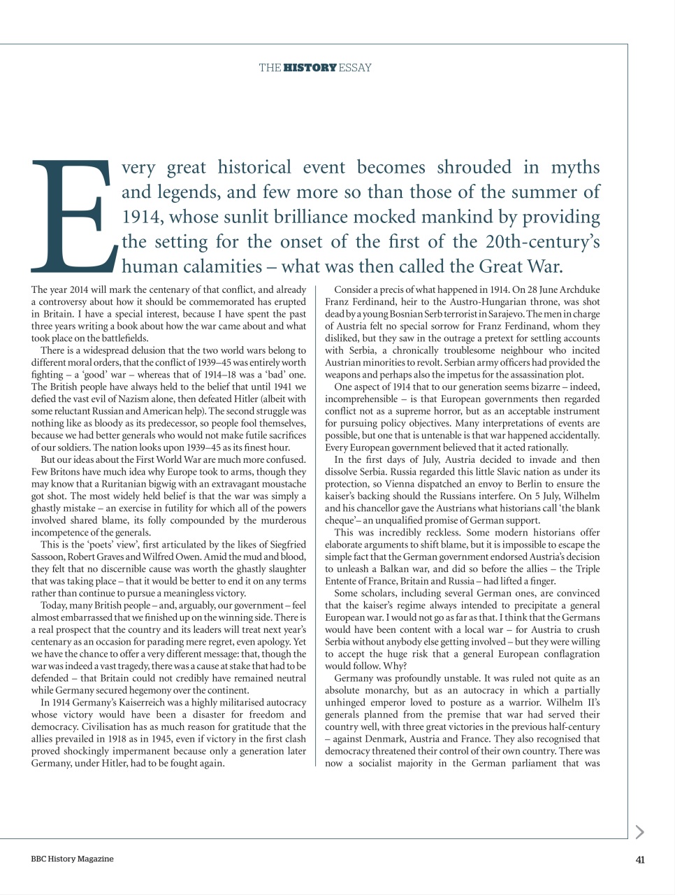 BBC History Magazine Preview Pages