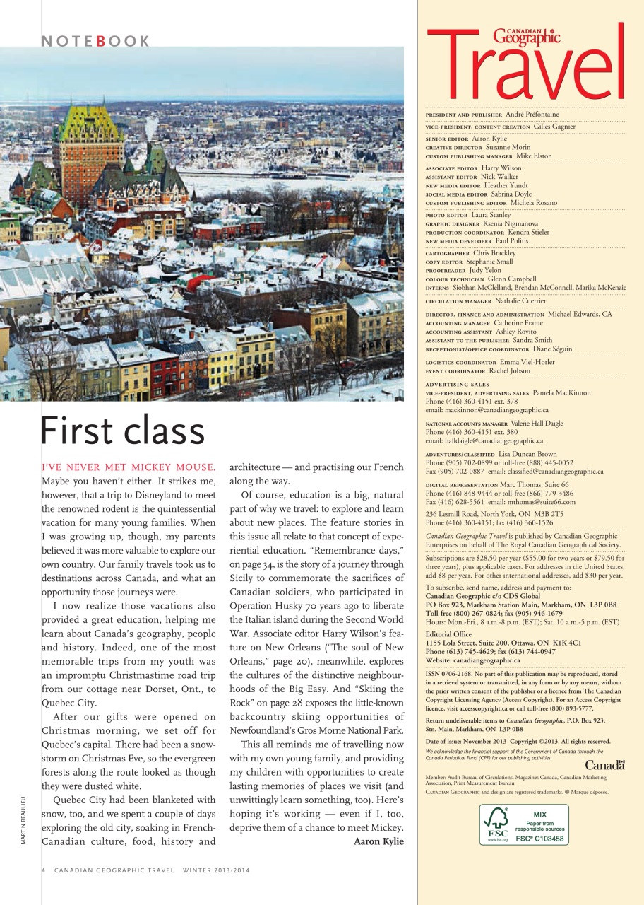 Canadian Geographic Preview Pages