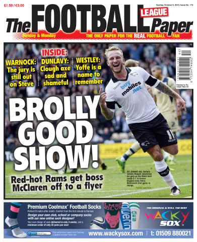 The Football League Paper issue Sunday 6th October 2013